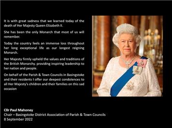  - Announcing the death of Her Majesty The Queen